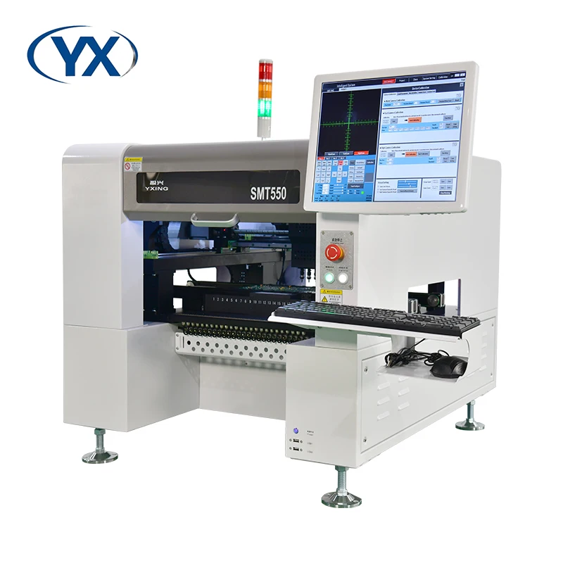 

Big Promotion in EU 2022 The Newest Pick and Place Machine SMT550 with 50 feeders+6 cameras LED Bulb Chip Mounting Machine
