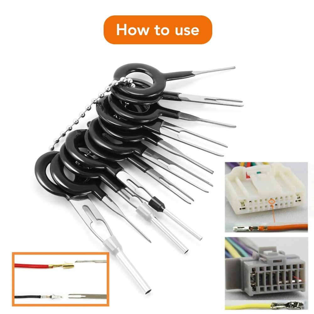 11pcs Car Terminal Removal Tool for Skoda Octavia A5 A7 RS Fabia Superb Rapid Yeti Accessories Styling |