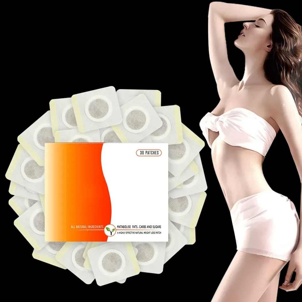

30pcs/box Beauty Health Slimming Patch Pellet Fast Burning Fat Lose Weight Detox Magnetic Slim Patch Lot Para Abdomen Navel