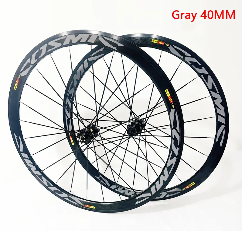 

Newest 700C 40mm Road bike 6061 Aluminum alloy bicycle wheelset clincher rims Thru Axle center lock hub for 8/9/10/11S Free ship
