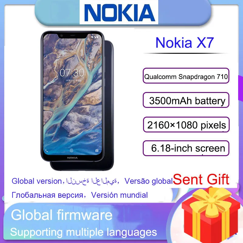 

Nokia 8.1 Nokia X7 Smartphone 6.18" inches Snapdragon 710 Octa Core Android 20MP Mobile Phone Fast charging 18WHot Sale