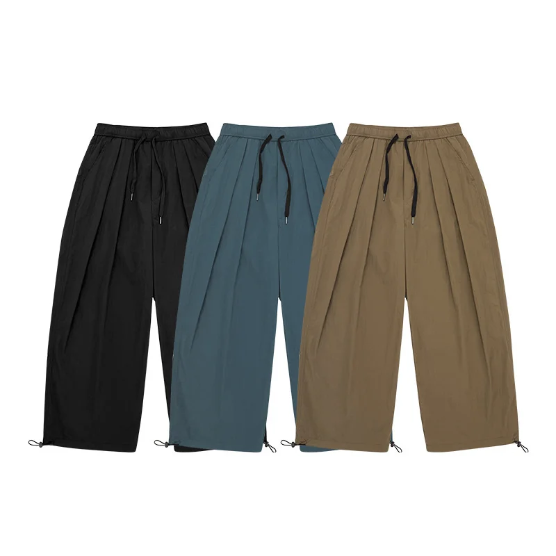 

Spring 2023 Quick Dry Lightweight Pants Men Outdoor Fashion Loose Casual Cityboy Streetwear Cargo Male Women Trousers