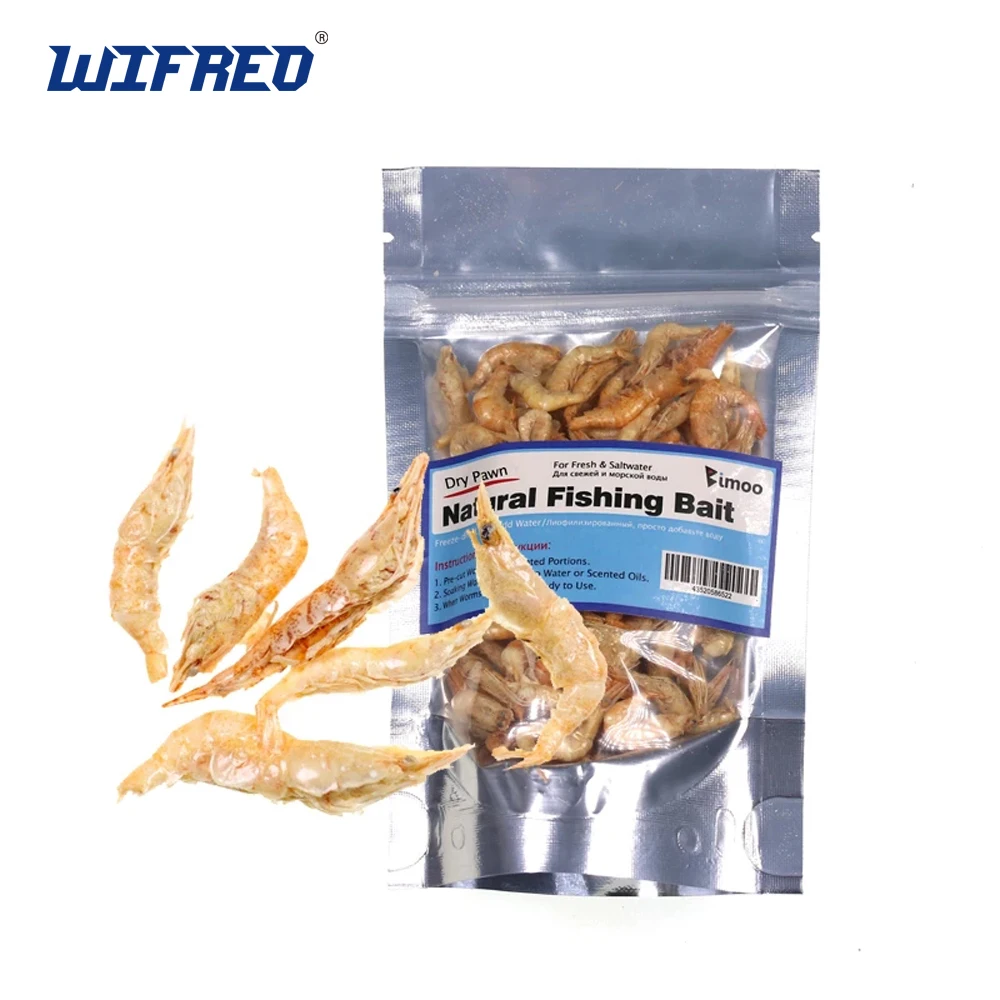 

Wifreo 1Pack 10g Freezed Dry Pawn Fishing Bait Fishing Lure Dried Freshwater Shrimps For Saltwater Fishing