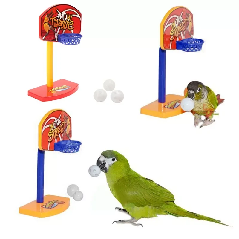 

New 3pcs Balls Pet Birds Chew Toy Parakeet Bell Balls Parrot Toys Birdie Basketball Hoop Props Pet Parrot Pet Products Supplies