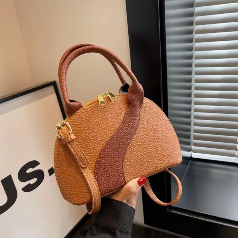 

European Style Vintage Shoulder Bags for Women 2023 Trendy Luxury Texture Shell Crossbody Sack High Quality Brand Design Handbag