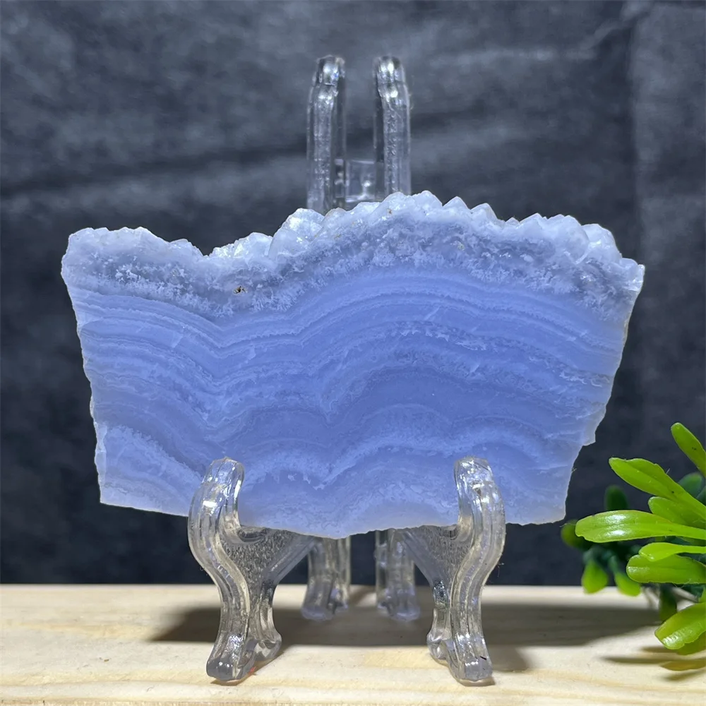 Голубая кружевная Агатовая плита кусочки натурального хрустального камня