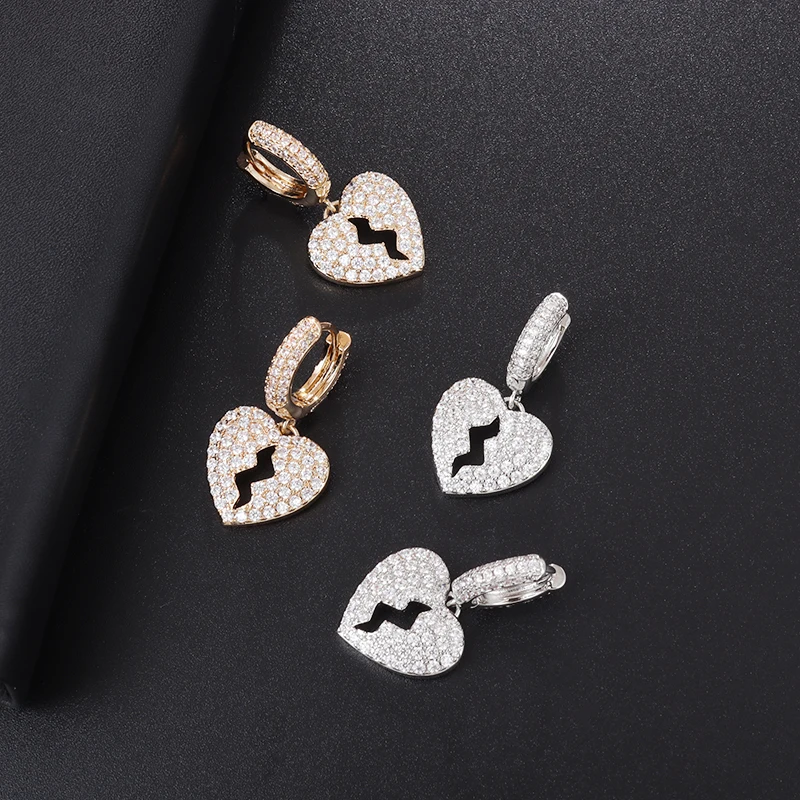 

Модные циркониевые серьги, мужские и женские серьги в стиле хип-хоп, ювелирные изделия, подарки для пар