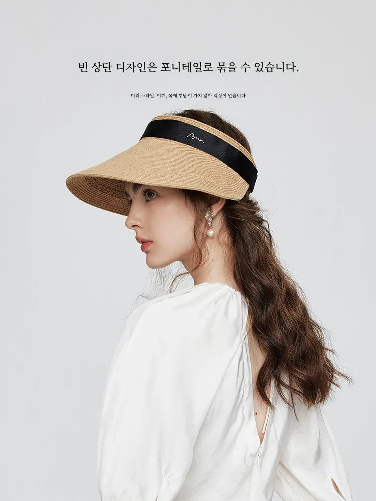 Шляпа Шийю шляпа топлес женская летняя простая японская модная с большими полями