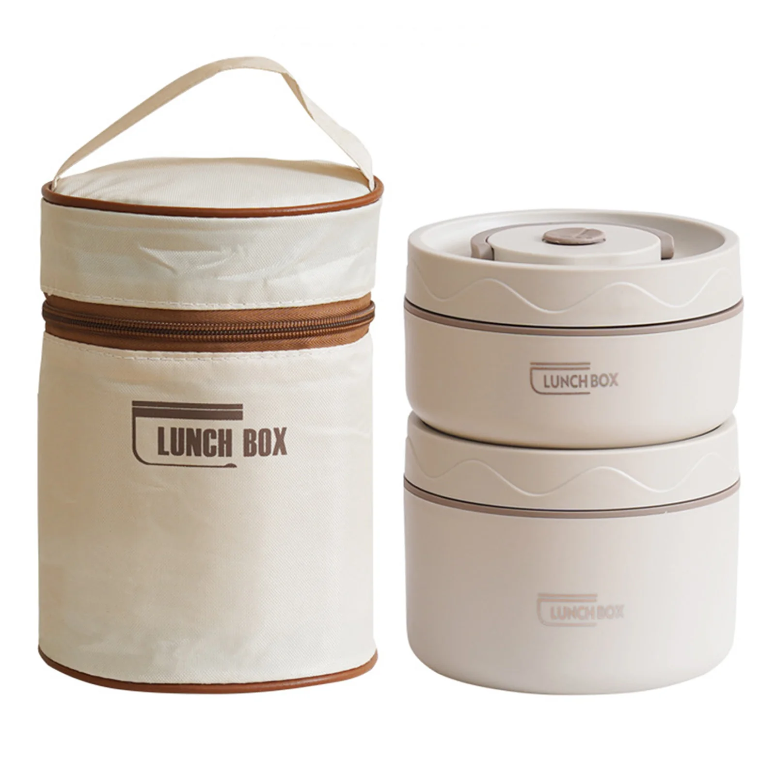 

Круглый Ланч-бокс большой емкости, контейнер для пищевых продуктов Bento с сумкой для хранения для Outdooe, для пешего туризма, пикника, дома