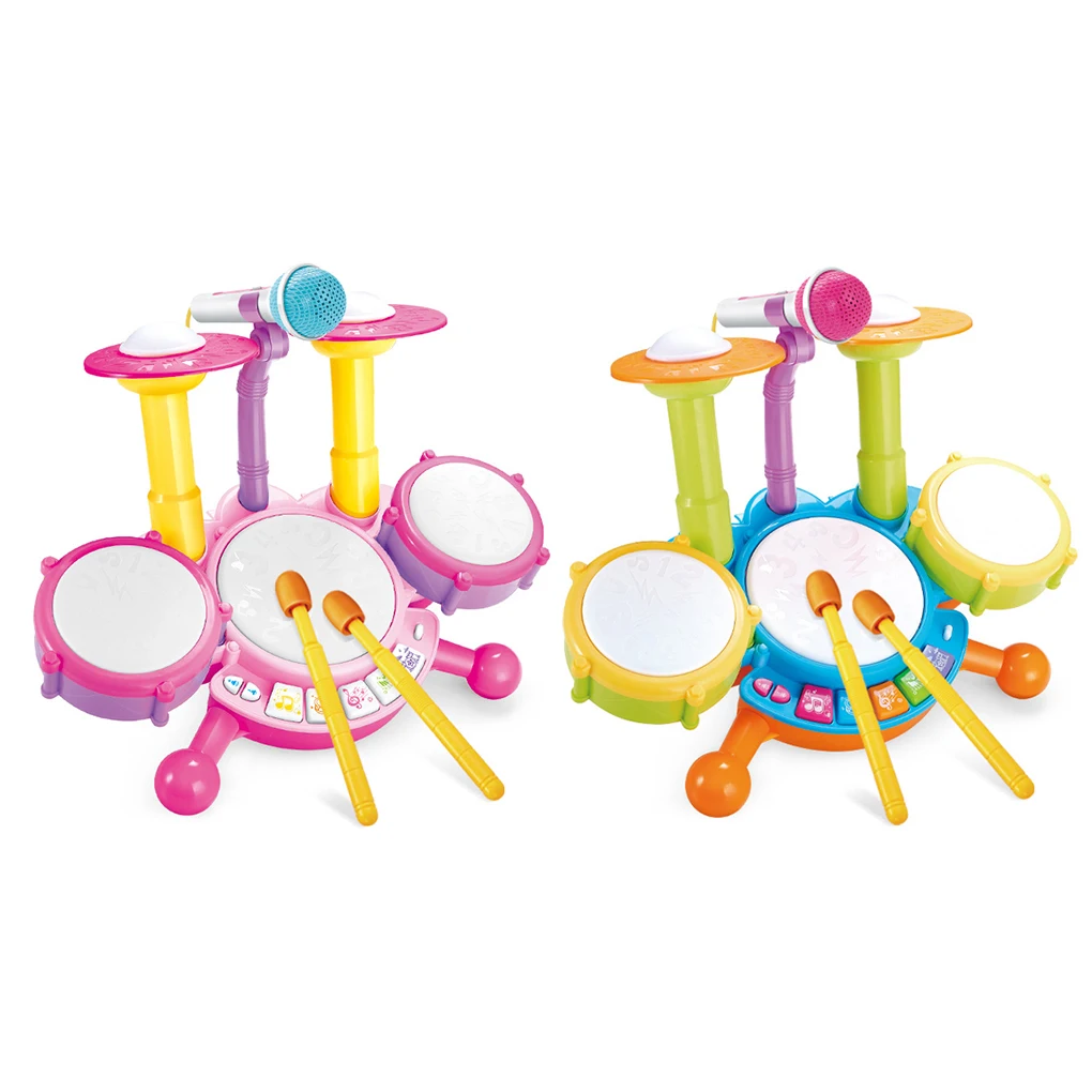 

Rhythmic Kids Drum Set - Powerful Beat And Dynamic For Musical Toddlers Easy To Play Baby Drum Set
