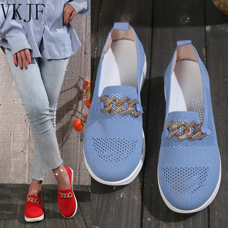 

Женские кроссовки на платформе, повседневная спортивная обувь с металлической пряжкой, из сетчатого дышащего материала, с круглым носком и толстой подошвой, 2023