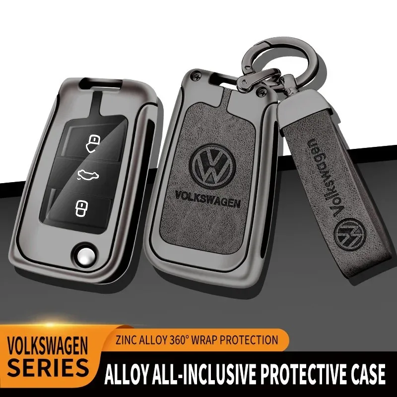 Фото Чехол-держатель для автомобильного ключа-брелока для Volkswagen VW Polo Golf 7 MK7 Tiguan Passat Jetta E-Golf, аксессуары для брелоков №1