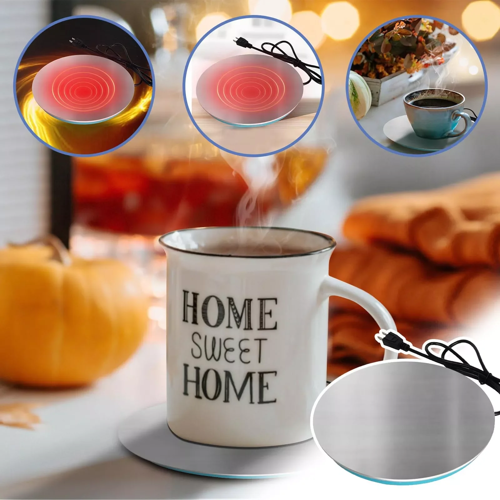 

2022 Coffee Mug Cup Warmer Usb Tea Drink Warmer Plate For Home Office Milk Tea Water Heating Pad Constant-temperatures