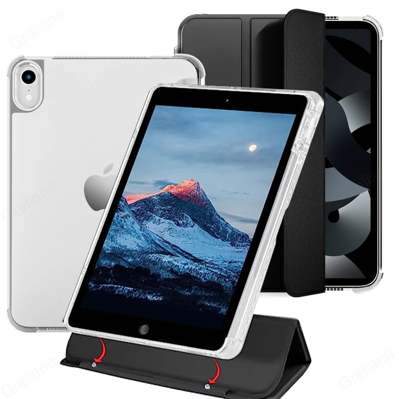 

Charging Pencil Holder Case For iPad air 1 iPad air 2 5th 6th 9.7 Detachable Cover For iPad 7th iPad 8th 9th 10.2 Smart Funda