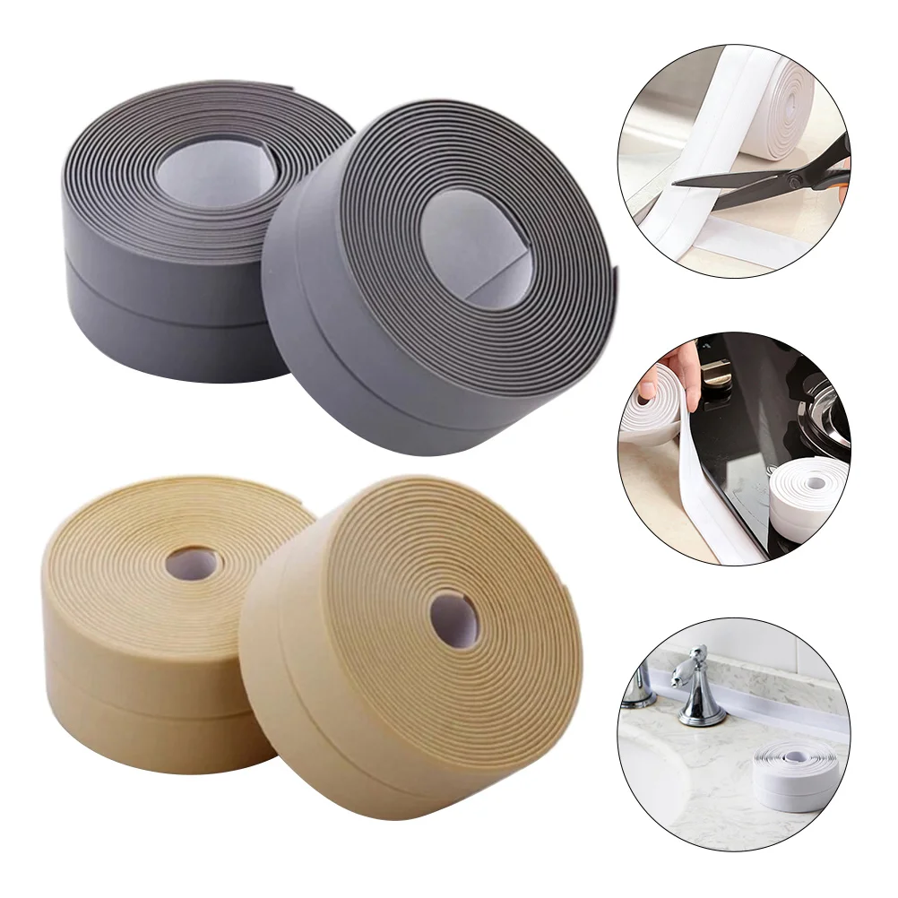 

4 рулона клейкой ленты для раковины устойчивая к шву наклейка водонепроницаемая лента для раковины для кухни