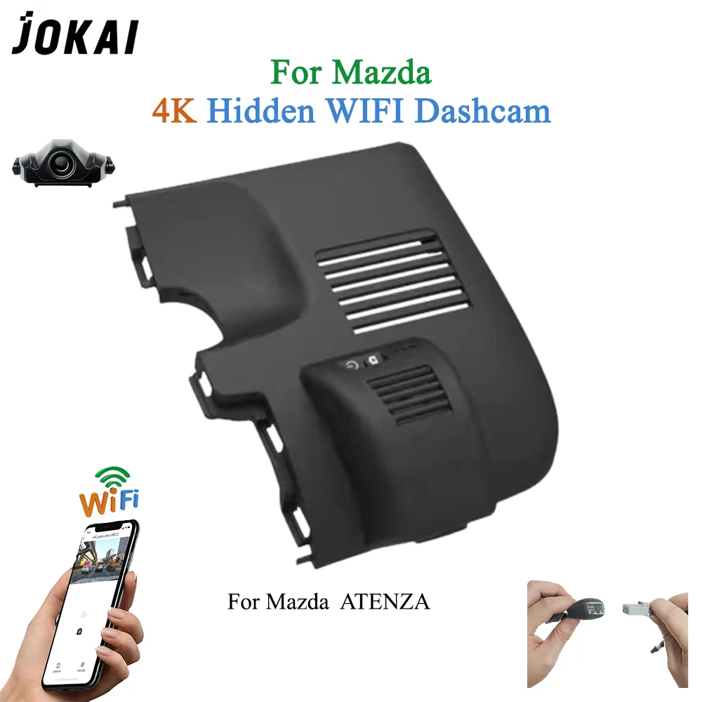 For MAZDA  Atenza Front and Rear 4K Dash Cam for Car Camera Recorder Dashcam WIFI Car Dvr Recording Devices Accessories