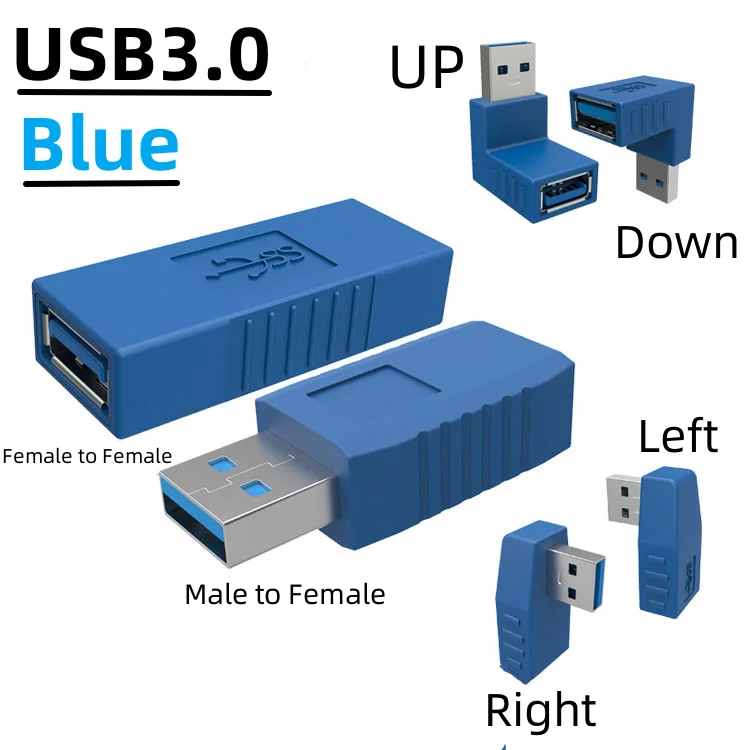 

Адаптер для ноутбука под углом 90 °, USB 3,0 M/F