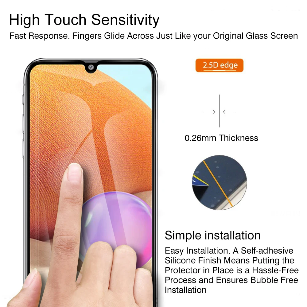 full cover glass protective for samsung a32 4g screen protector for samsung galaxy a32 5g a 32 on a30 s a31 tempered glas film free global shipping