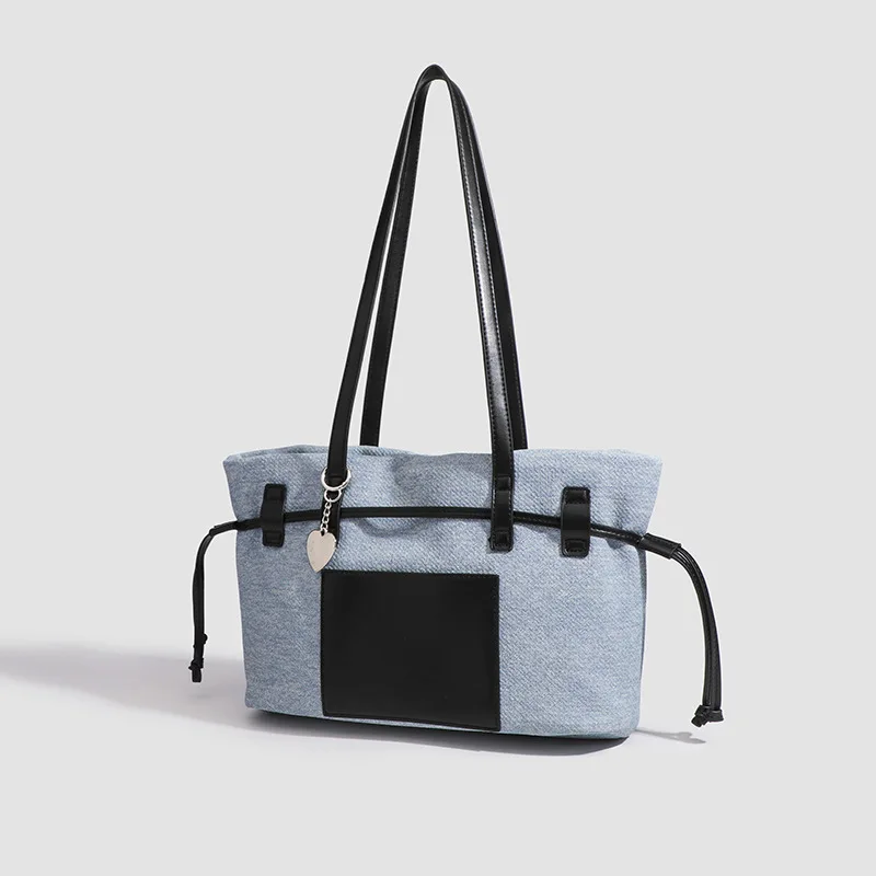 Дизайнерская роскошная сумка-тоут из денима Универсальная Портативная Сумочка