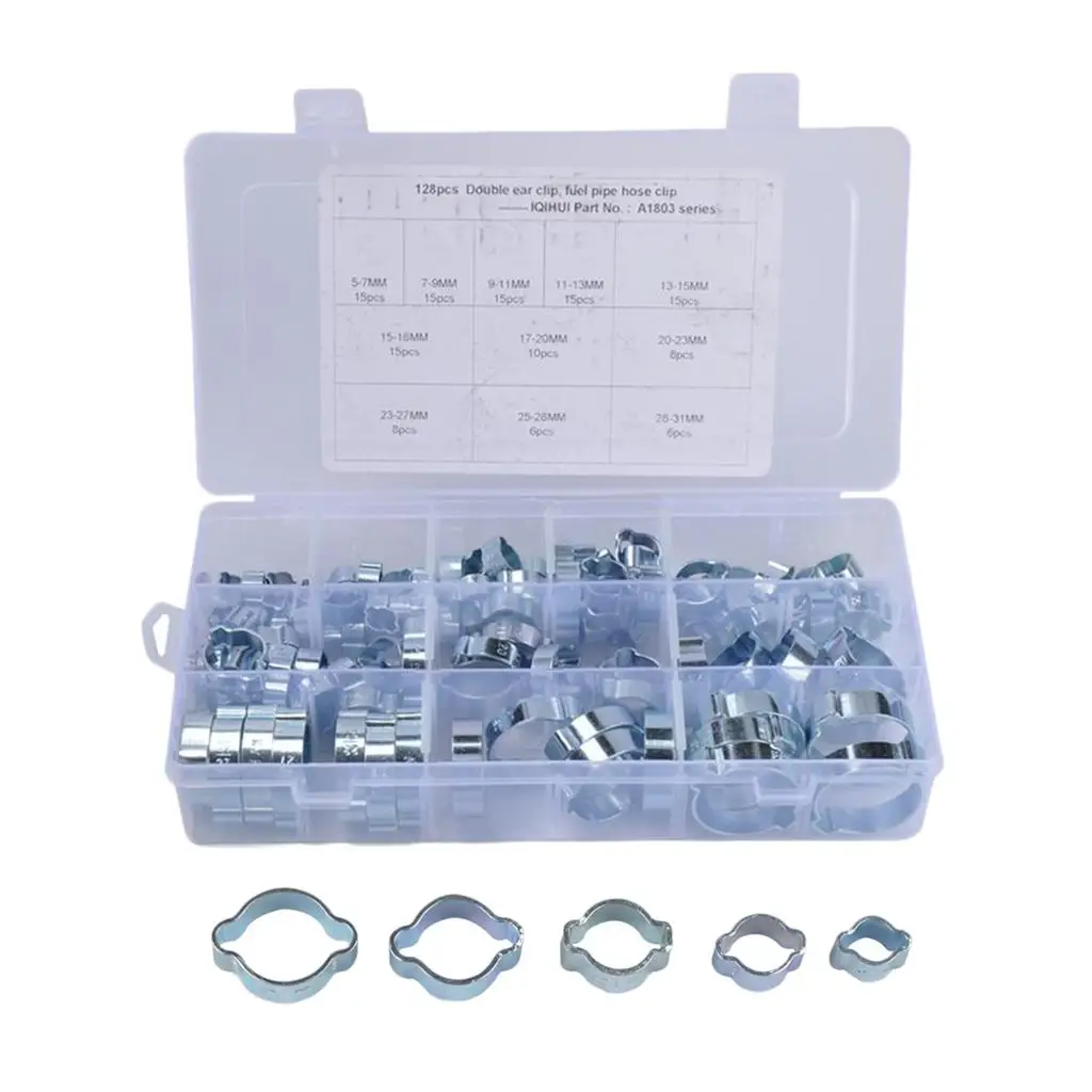 Двойные зажимы для ушей водного топлива воздушного шланга ассортимент коробка