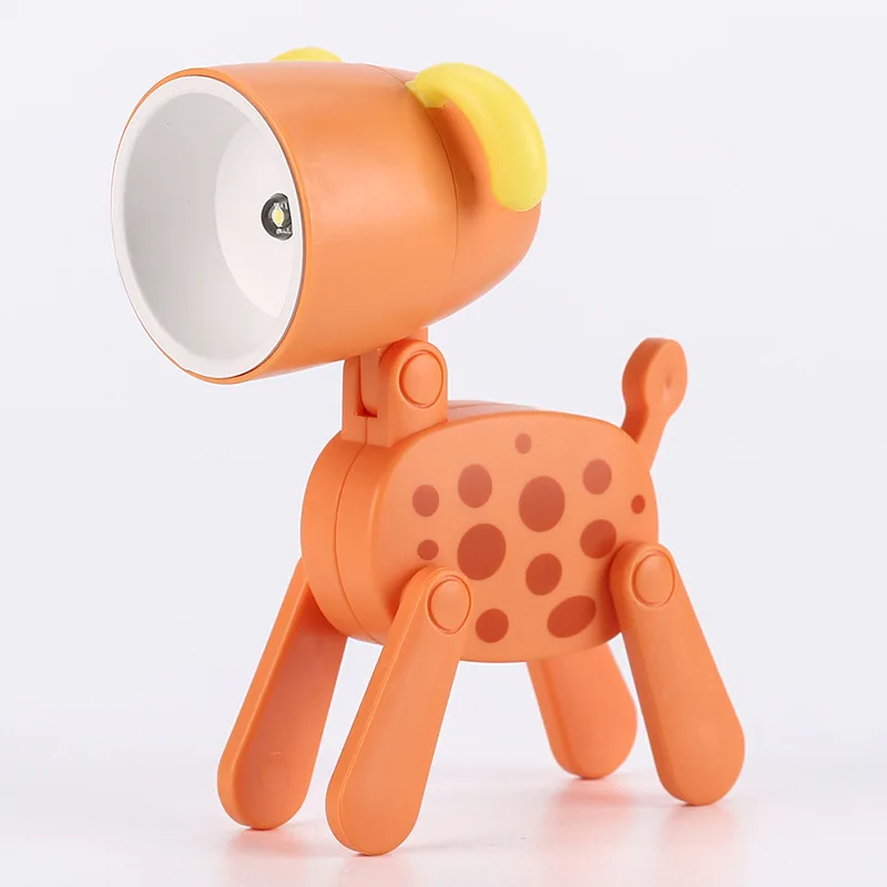 

Mini LED Night Light Cute Dog Deer Foldable Desk Lamps Desktop Ornament Book Light Kids Room Bedside Bedroom Decor Holiday Gifts