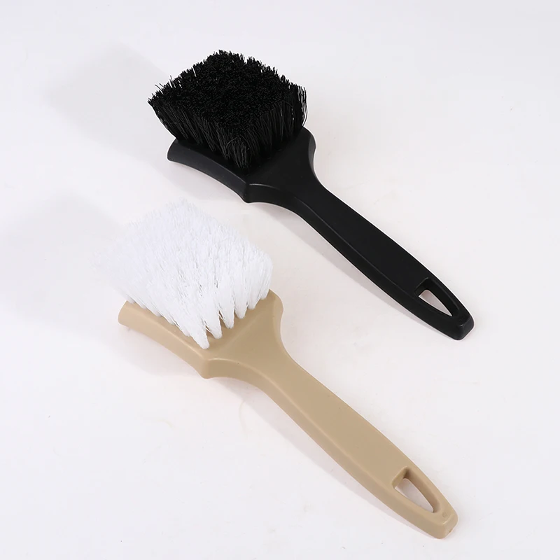 

1pc Auto Tire Rim Brush Wheel Hub Cleaning Brushes Car Wheels Detailing Cleaning Accessories Black White Tire Auto Washing Tool