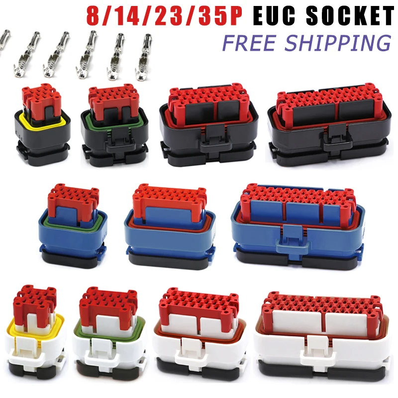 

5/10 комплектов 8 14 23 35Pin Way PCB коннектор, герметичный женский водонепроницаемый разъем для платы ЭБУ, конец детской 770680-1 776273-1 776164