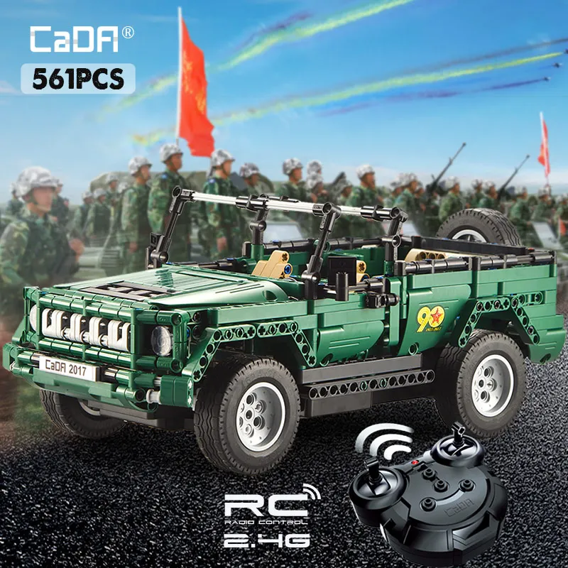 

Cada 561PCS RC Truck Car Building Blocks Military Series City Police Army Pa Toy Car Gift For Children