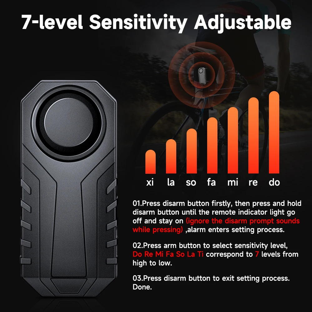 Электроп вибрационная велосипедная сигнализация 700 мАч электрическая охранная