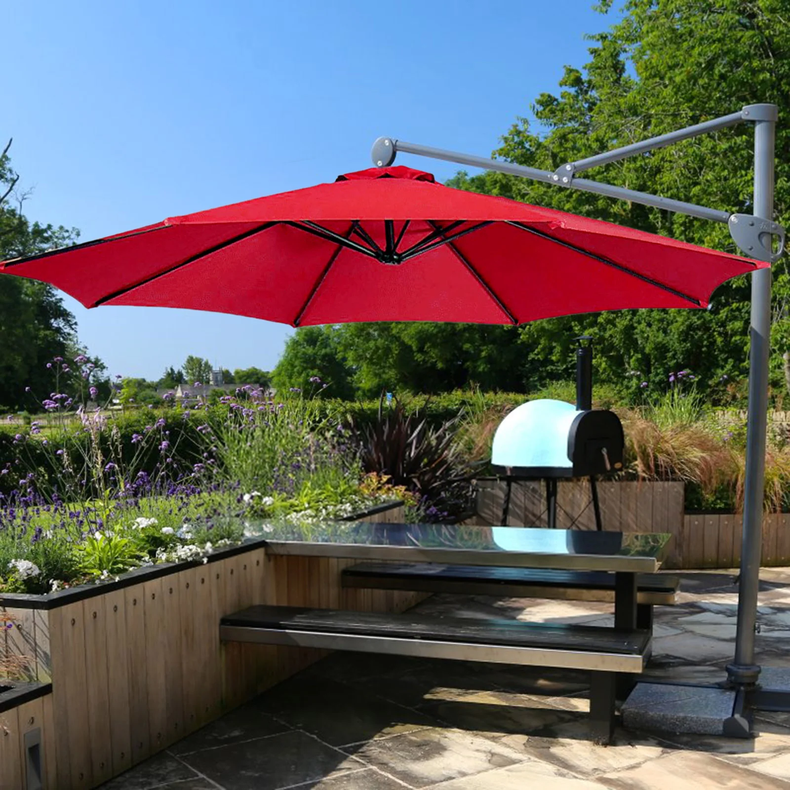 

Replacement Patio Umbrella Replaceable Canopy Garden Cloth Umbrellas Rain-proof Supply Wind Outdoor