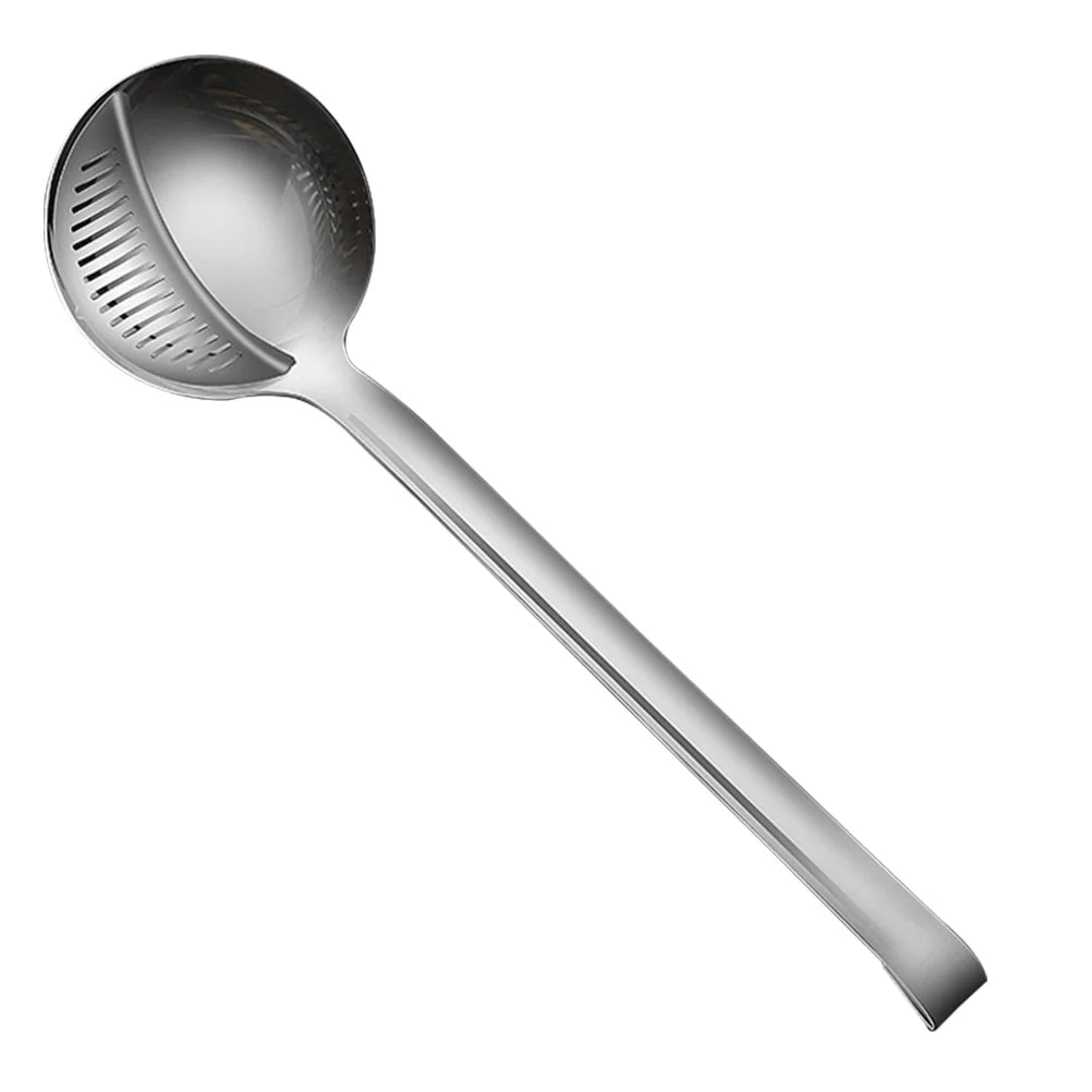 

Ladle Spoon Strainer Skimmer Grease Soup Stainless Steel Spoons Fat Separator Slotted Filter Oil Hot Pot Kitchen Colander Scoop
