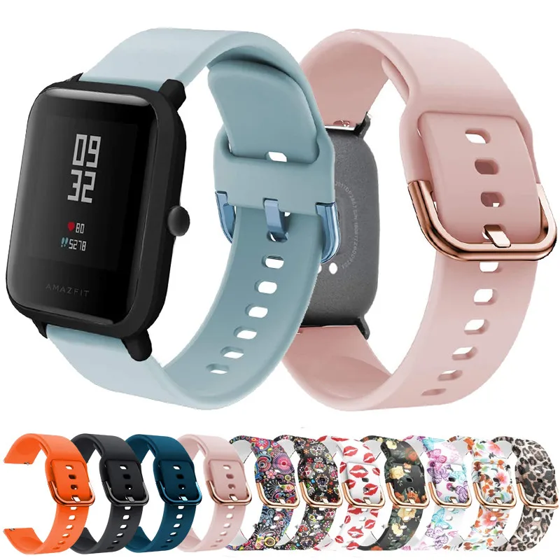 

Ремешок силиконовый для Huami Amazfit GTS 3/GTS 2/GTS 2 mini/GTS 2e, браслет для часов Amazfit Bip U/U Pro/GTR 42 мм, 20 мм