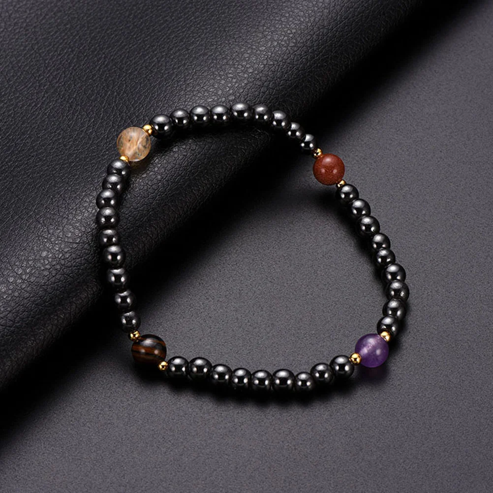 

3 Pcs Magnet Bracelet Couples Magnetic Hand Bead Magnet Bracelet Men Geometry Chain Black Bracelet Men Arthritis Bracelet Manual