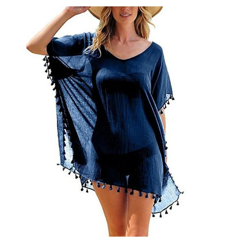 

New 2023 Summer Women Cover Up Sexy Beach Cover Ups Swimsuit Bikini Chiffon Short Dress Beachwear Bathing Suit Woman Swimwear