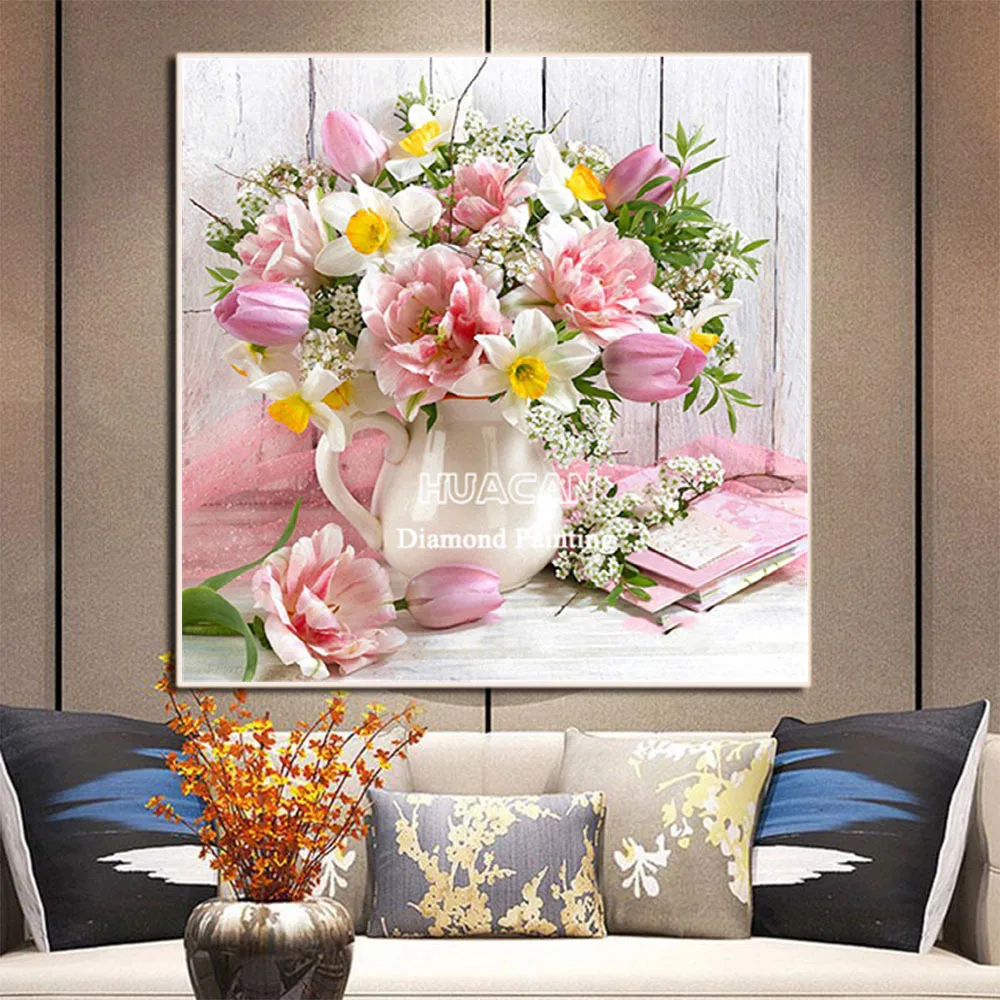 Цветы сделай сам 11CT наборы для вышивки крестиком набор рукоделия Печать холст