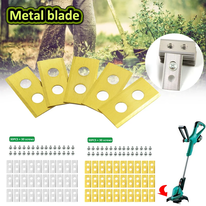

New 30PCS Lawn Robot Blade Golden Titanium Plating Lawn Mower Replacement Blade For Worx Landroid Robotic Lawnmower Power Tools