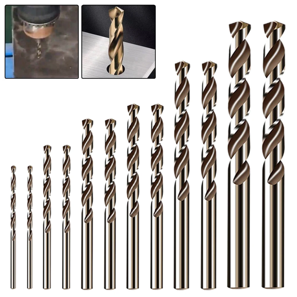 

12pcs HSS M35 Cobalt Drill Bit 1-3.5mm For Stainless Steel For Wood/Metal Hole Cutter Power Tools Accessories