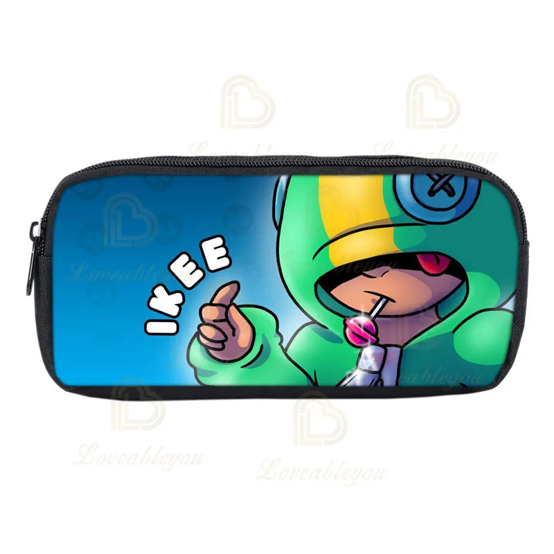 

Kids Single Layer Pencil Box Shoot Stars Print Pencil Case Game Canvas Stretch Large Capacity Cute School Stationery