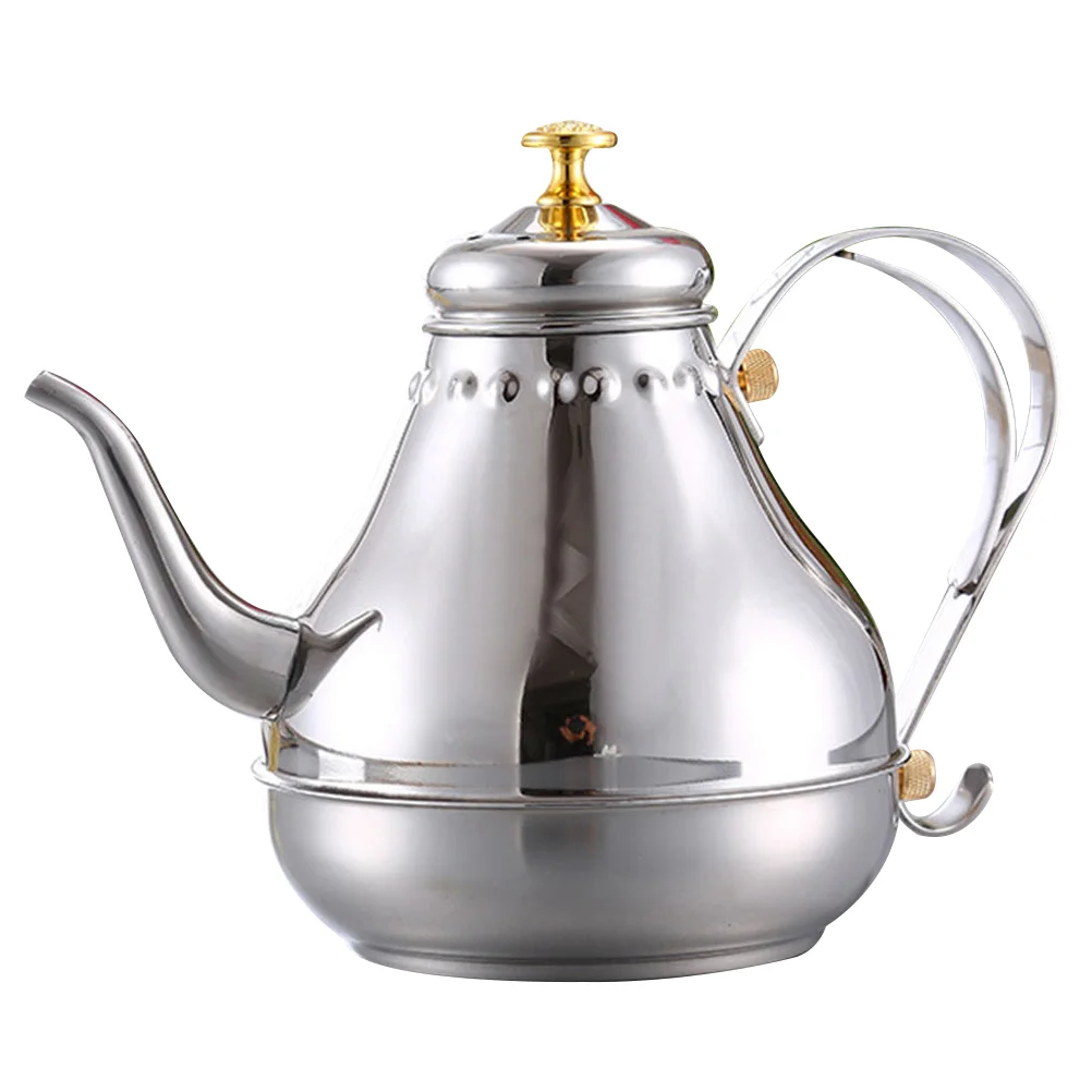 

Stainless Steel Teapot Handheld Water Kettle Convenient Stovetop Kitchen Containers Сamping