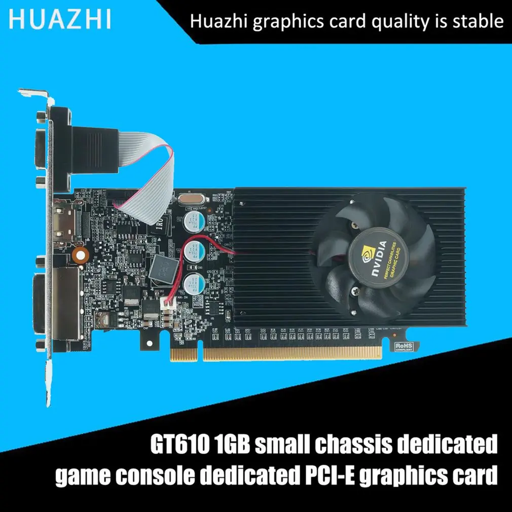 Игровая видеокарта GT610 1 Гб графическая карта для настольных компьютерных игр