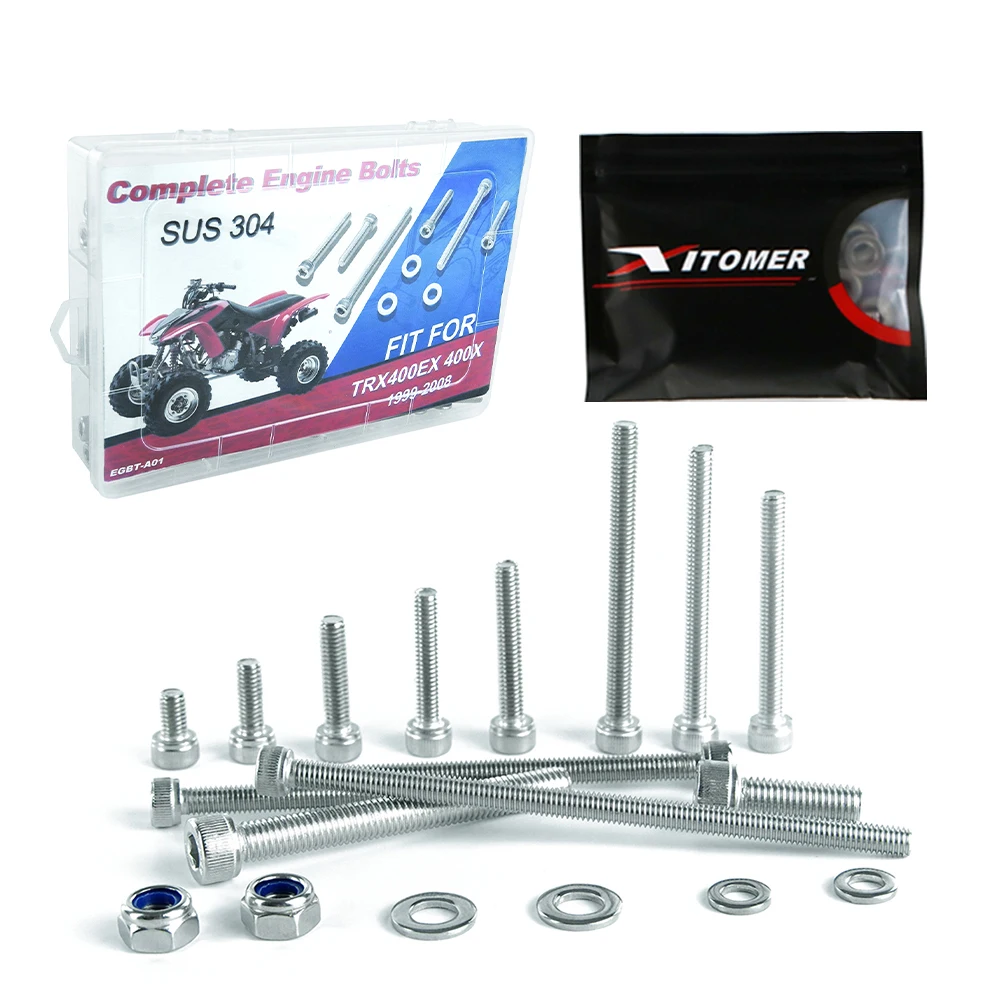 101 шт. комплект болтов двигателя из нержавеющей стали для мотоцикла подходит Honda