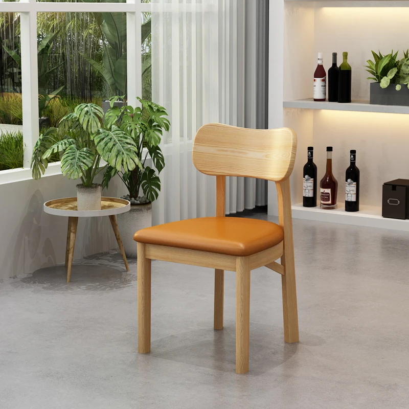 

Modern Designer Dining Room Chairs Nordic Salon Wood Kitchen Dining Chairs Lounge Nordic Sillon Individual Library Furniture