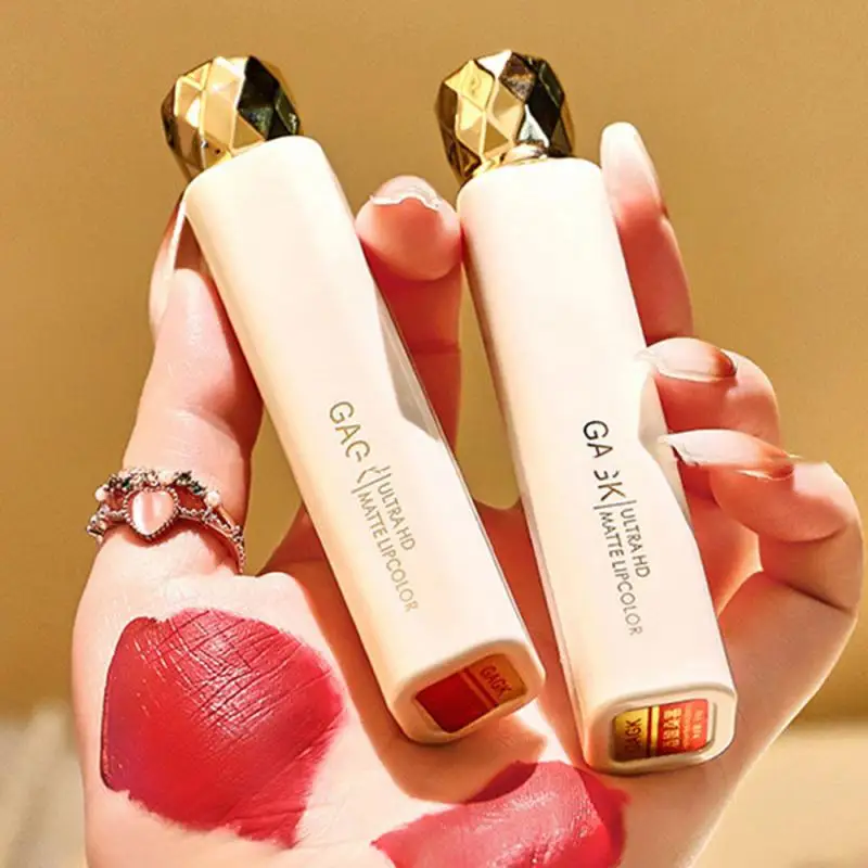 

GAGK Lip Gloss Matte Lipstick Velvet Red Liquid Lip Tint Stain Lip Glaze Waterproof Long-lasting Beauty Make Up Lips Cosmetic