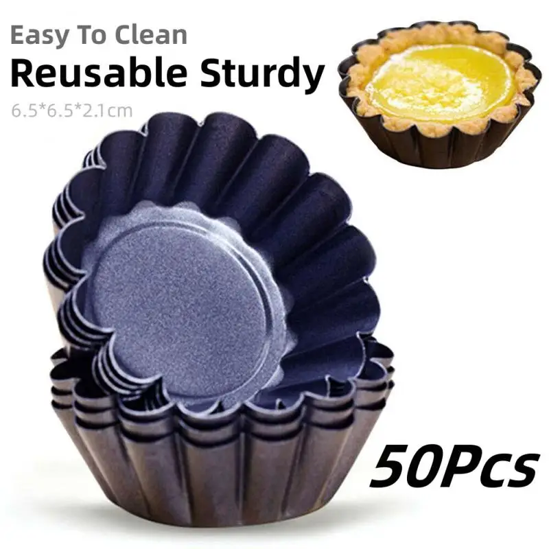 

50Pcs Muffin Cupcake Metal Molds Cups Liner Baking Pastry And Pastry Accessories Tray Cake Tools Party Decor Kitchen Accessories