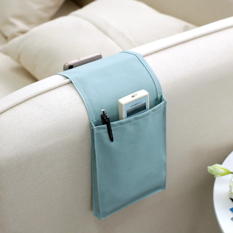 

Sofa Side Pouch Cotton Linen Bedside Hanging Couch Storage Bag Organizer Bed Desk Bag Sofa Hanging Bag Storage Pockets