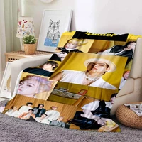korean idol combination blanket childrens blanket high quality flannel blanket soft and comfortable home travel blanket