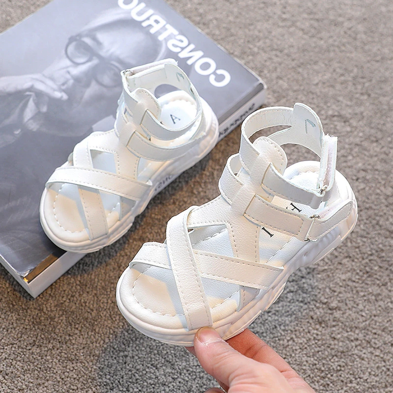 

Римские сандалии для девочек; Новинка лета 2022 года; Корейская мода; Детская популярная обувь принцессы для маленьких девочек