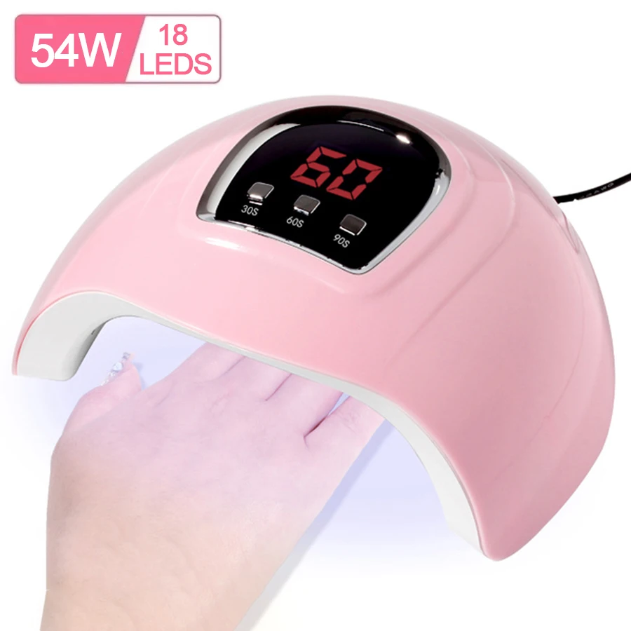 

CNHIDS 18 LEDs Gel Polish UV Nail Dryer Lamp USB 54W Nail Phototherapy Machine Professional Manicure Tool Salon Equipment