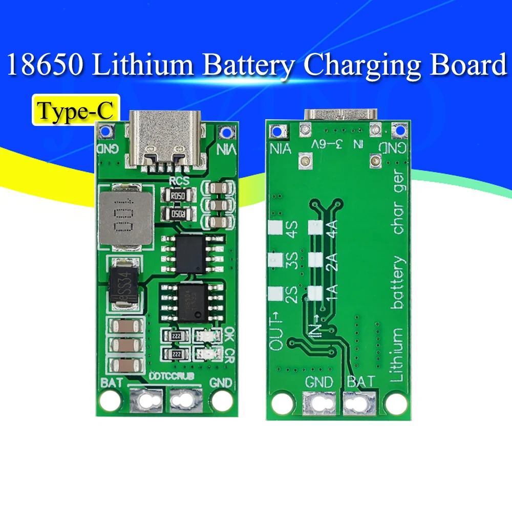 

Мультиэлементное 2S 3S 4S Type-C до 8,4 В 12,6 В 16,8 В повышающее литий-полимерное литий-ионное зарядное устройство 7,4 В 11,1 В 14,8 В 18650 литиевая батарея