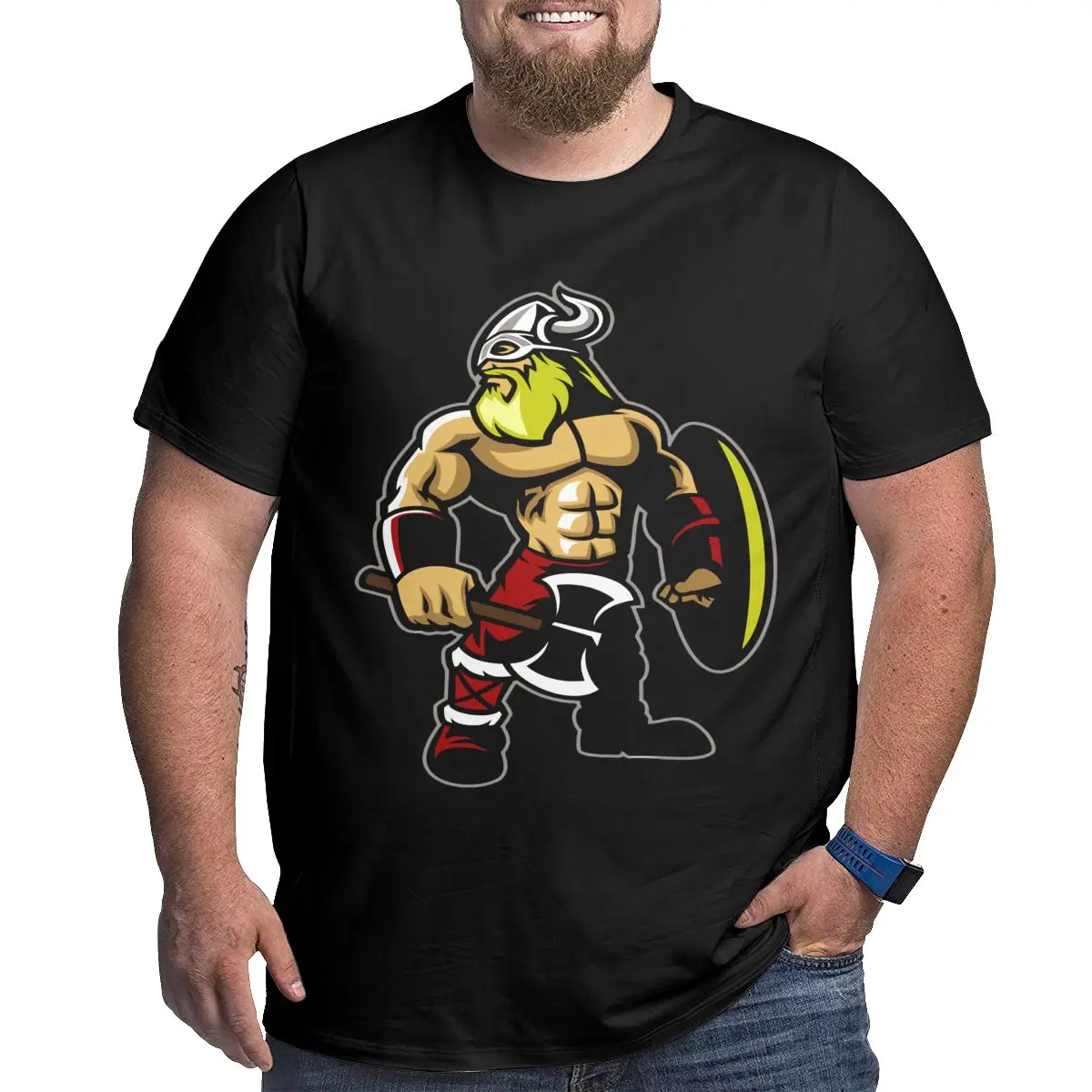 

Viking Warrior With An Axe Viking Big Size Top Quality Oversized T-shirt Humor Graphic Plus Size Tops Tees